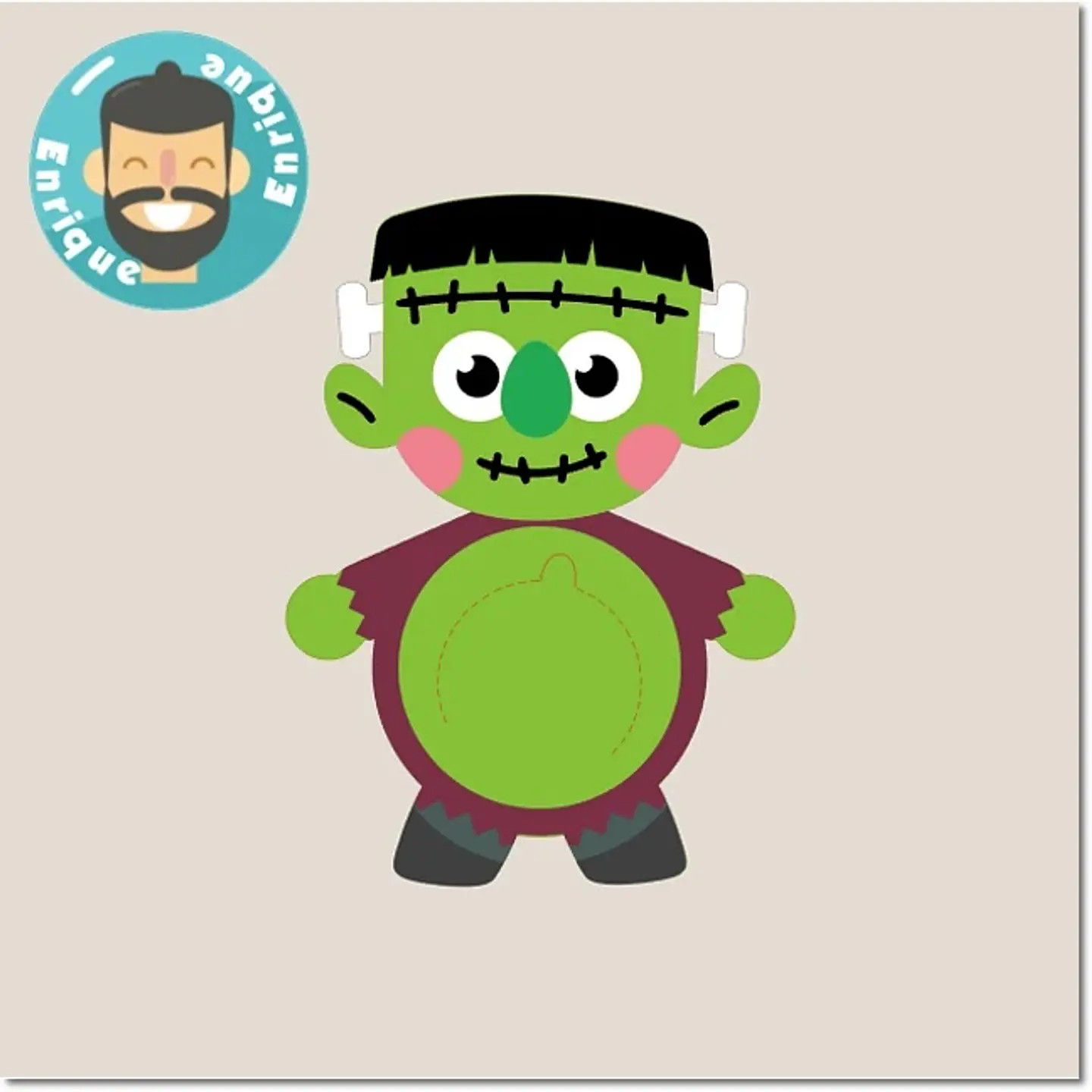 Arquivo de Corte Blister Card Blister Frankenstein Halloween 5 1