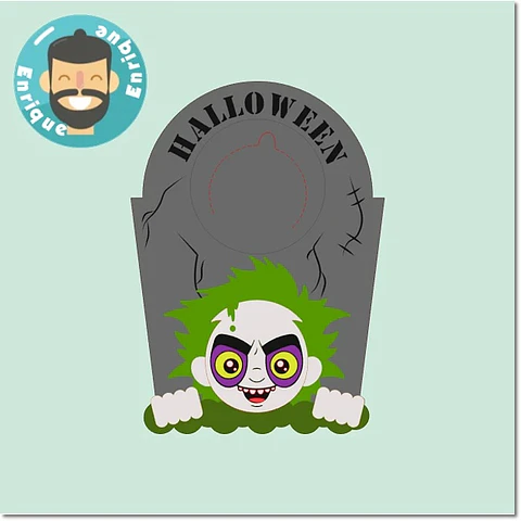 Arquivo de Corte Blister Card Blister Beetlejuice Halloween 3