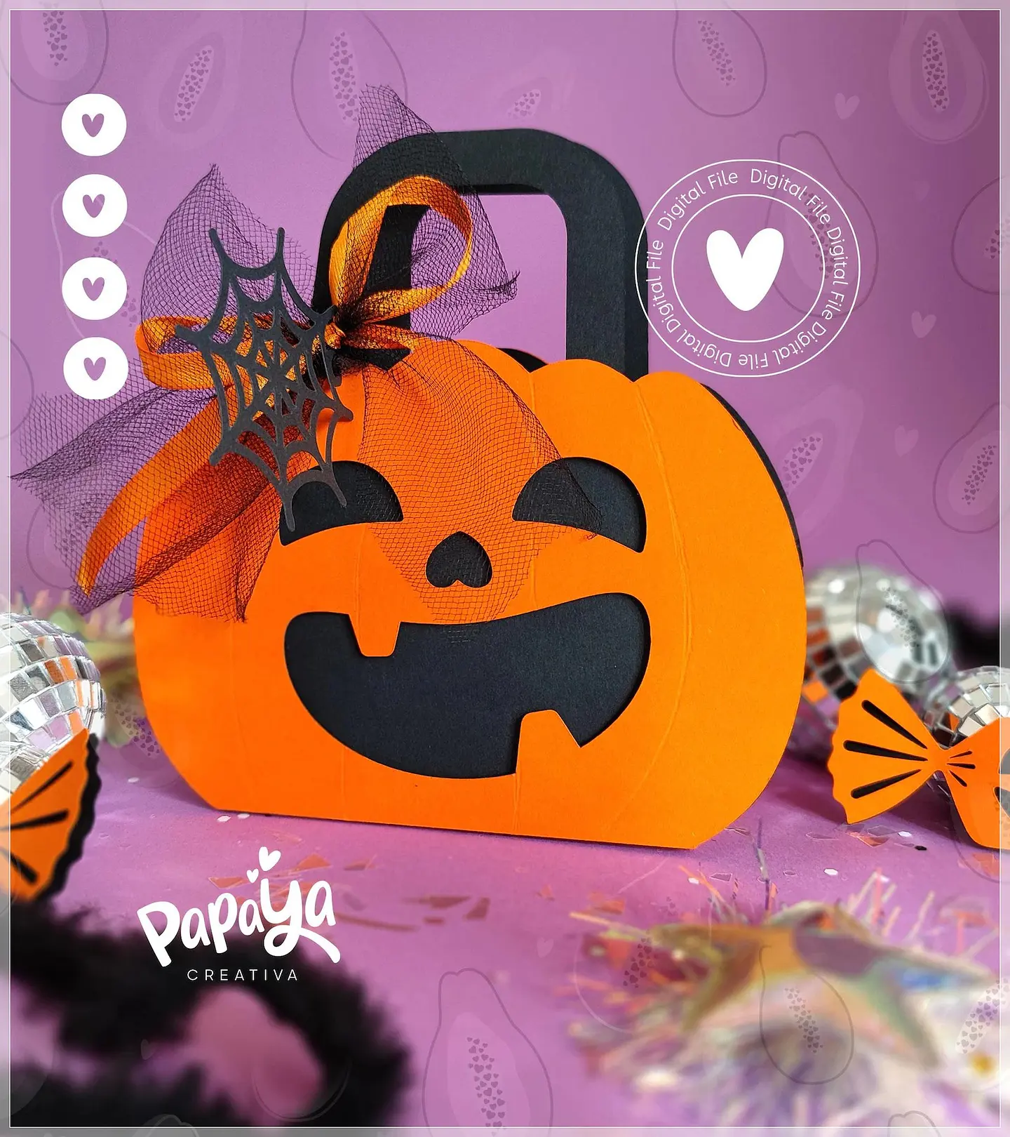 Arquivo de Corte Bolsinha Bolsa Abóbora Halloween 26 1
