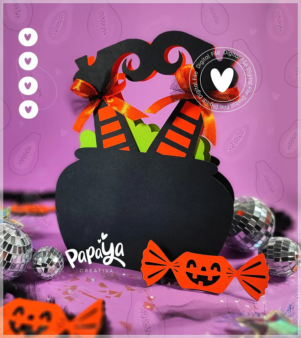 Arquivo de Corte Bolsinha Bolsa Pernas de Bruxa Halloween 25 1
