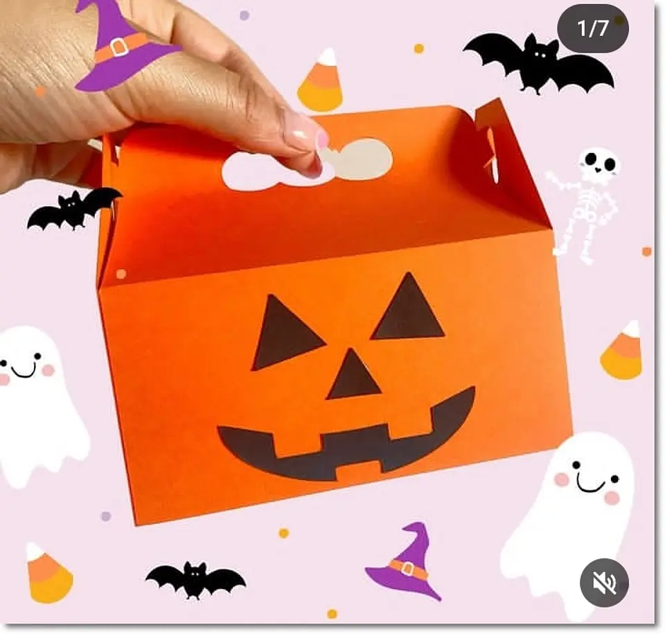 Arquivo de Corte Bolsinha Caixa Abóbora Maleta Halloween 1 1