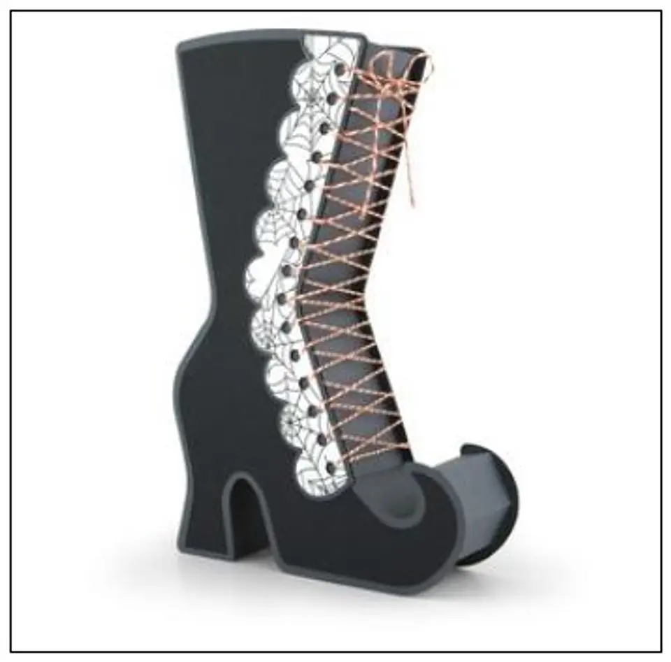 Arquivo de Corte Bota 3D Witch Boot Halloween 1 1