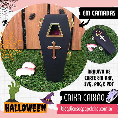 Arquivo de Corte Caixão - Cemitério Caixa Caixão Halloween 1