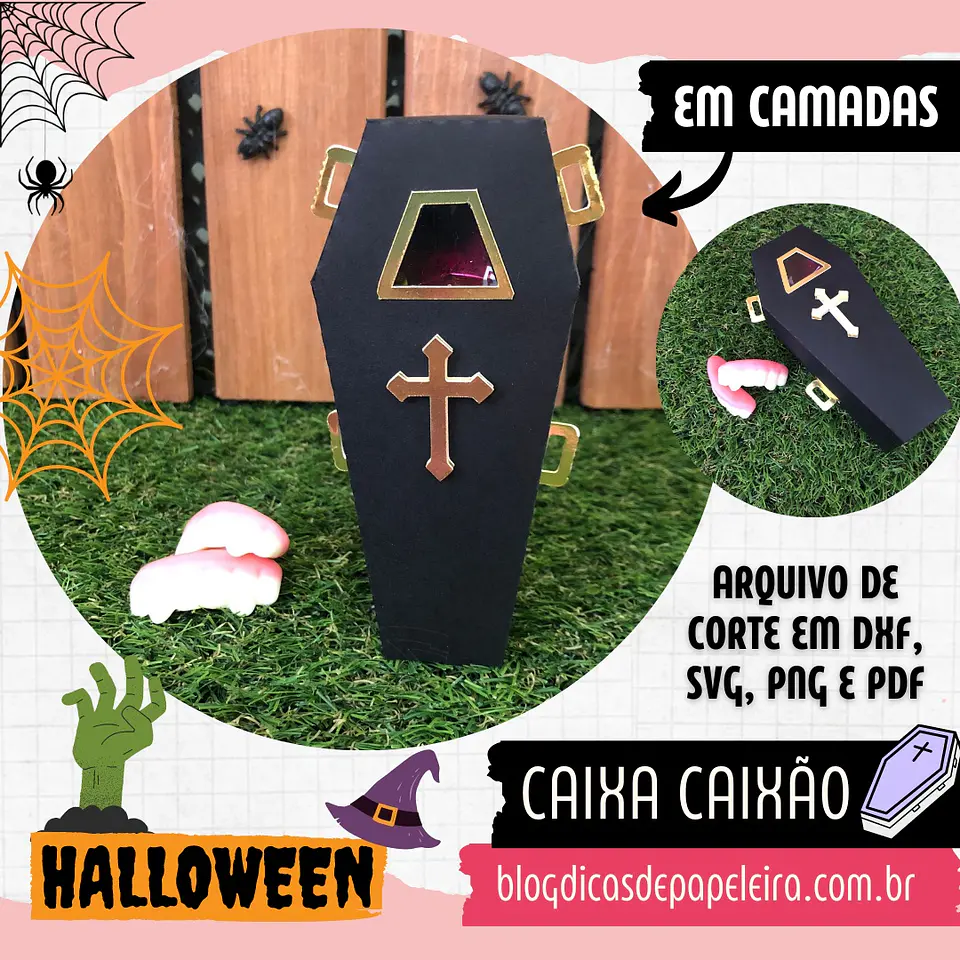 Arquivo de Corte Caixão - Cemitério Caixa Caixão Halloween 1 1