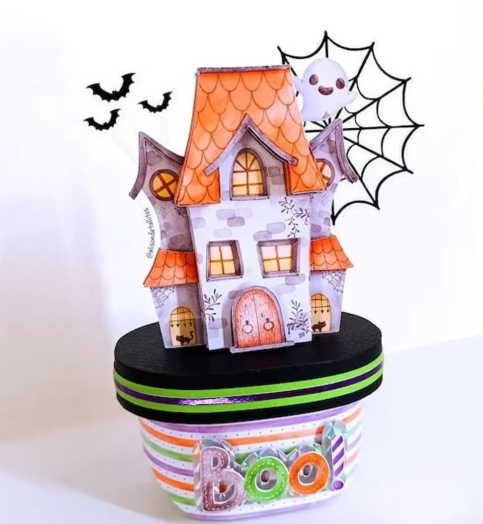 Arquivo de Corte Cenário - Casa Caixa de Mini Pringles Halloween 1 1