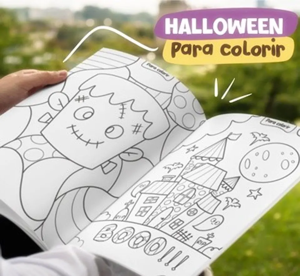 Arquivo de Corte Colorir - Atividades Revistinha pra Colorir Halloween 1 1