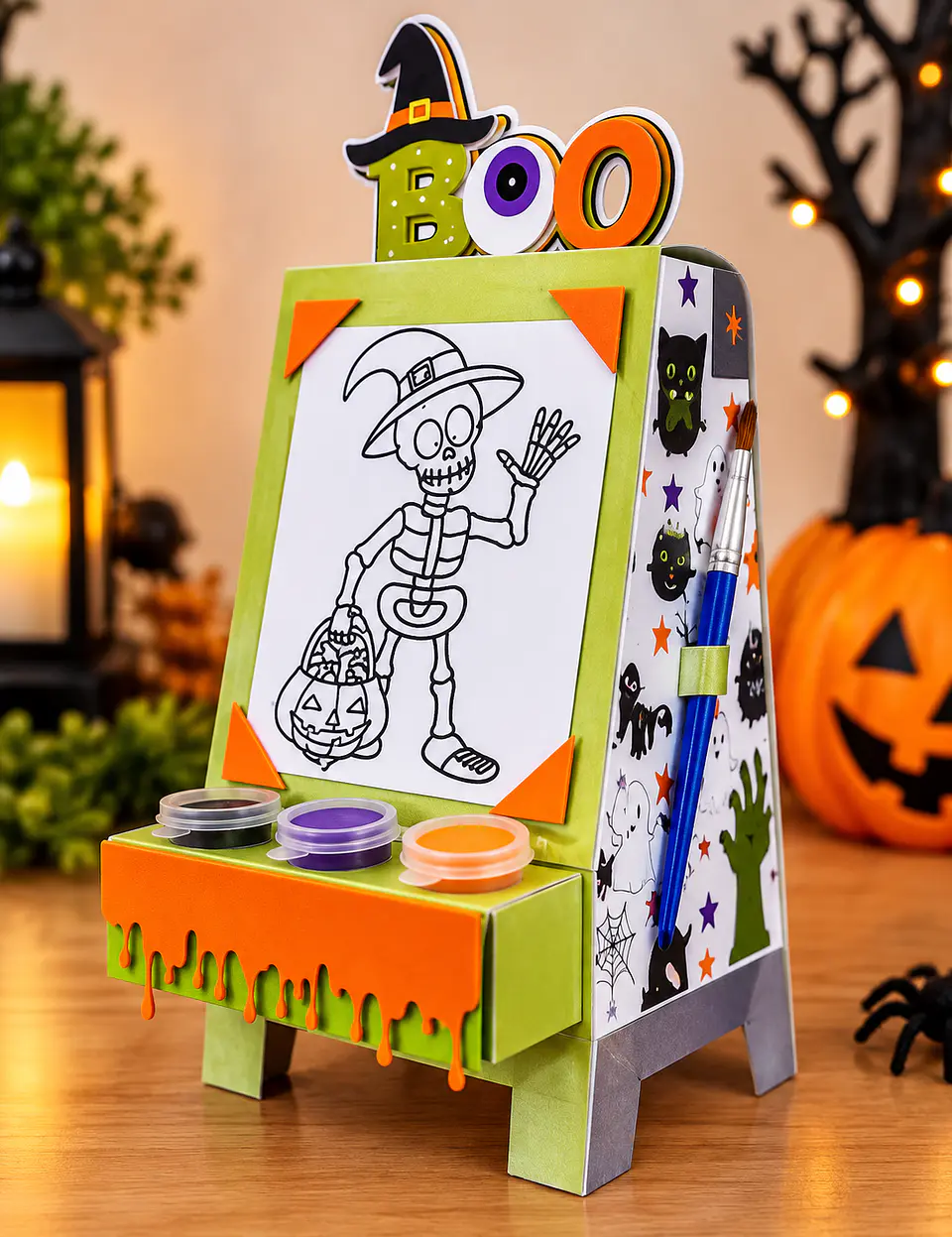 Arquivo de Corte Colorir - Atividades Caixa Pintura Halloween 3 1