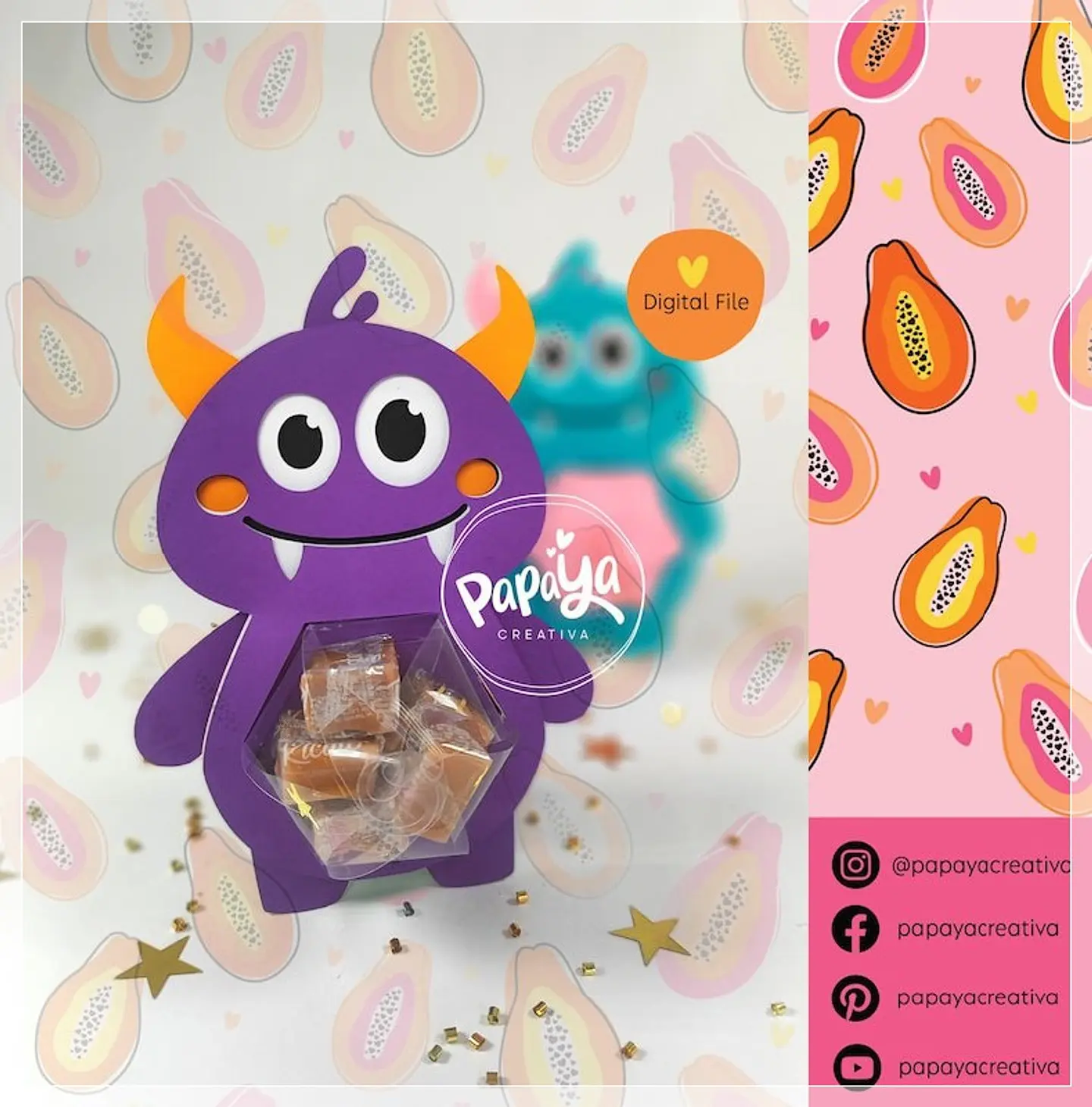 Arquivo de Corte Cx Doces Monster Cute Halloween 7 1