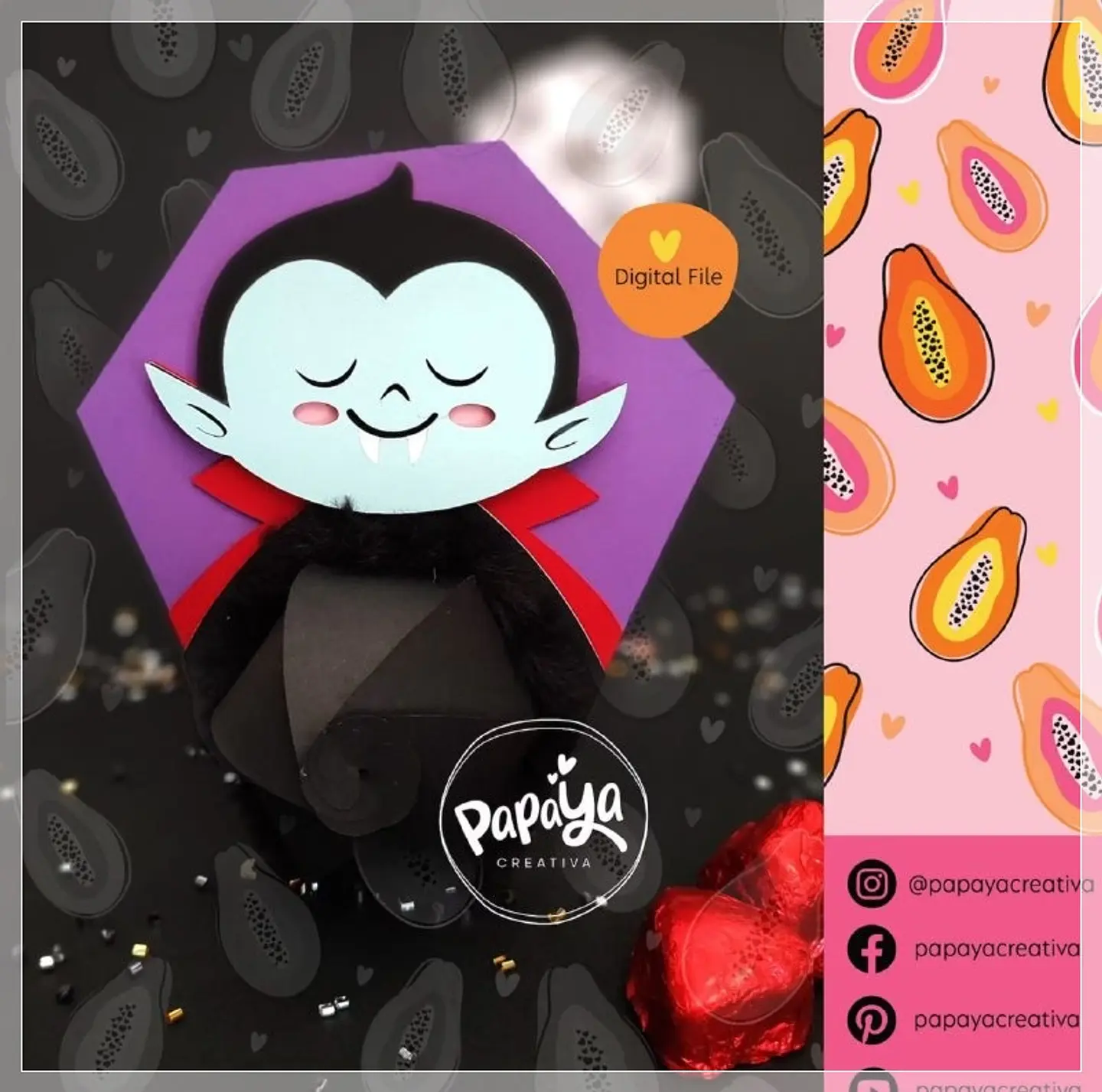 Arquivo de Corte Cx Doces Drácula Doce Halloween 5 1