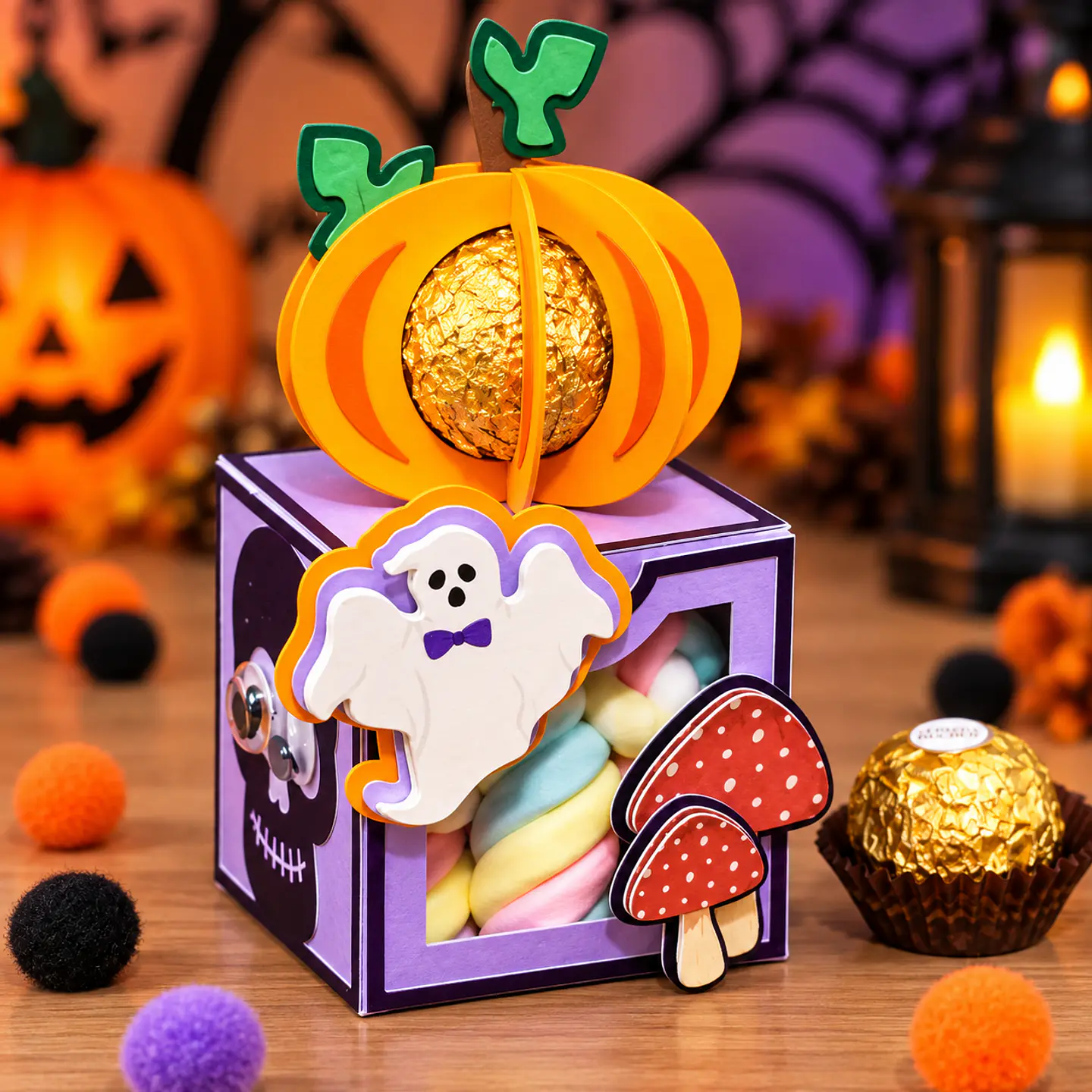 Arquivo de Corte Cx Doces Cx Doces Quadrada Halloween 5 1
