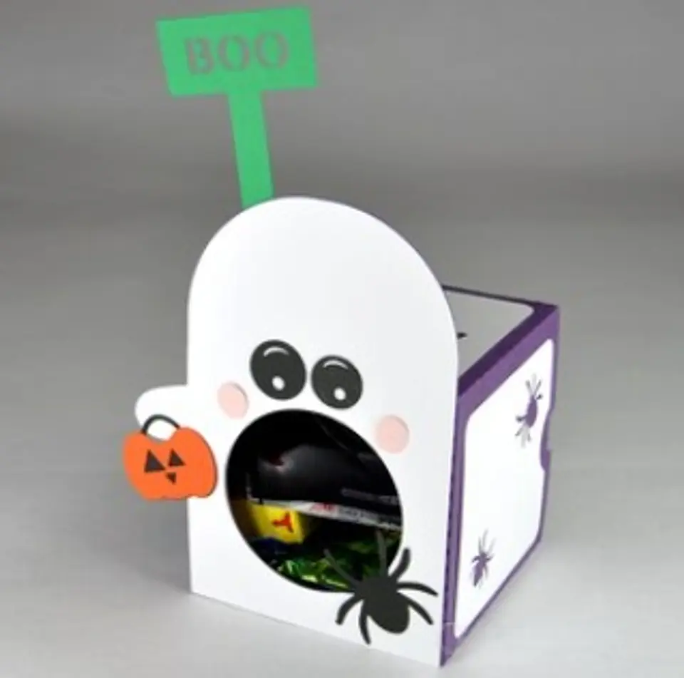 Arquivo de Corte Cx Doces Ghost Cupcake Gift Box Halloween 7 1