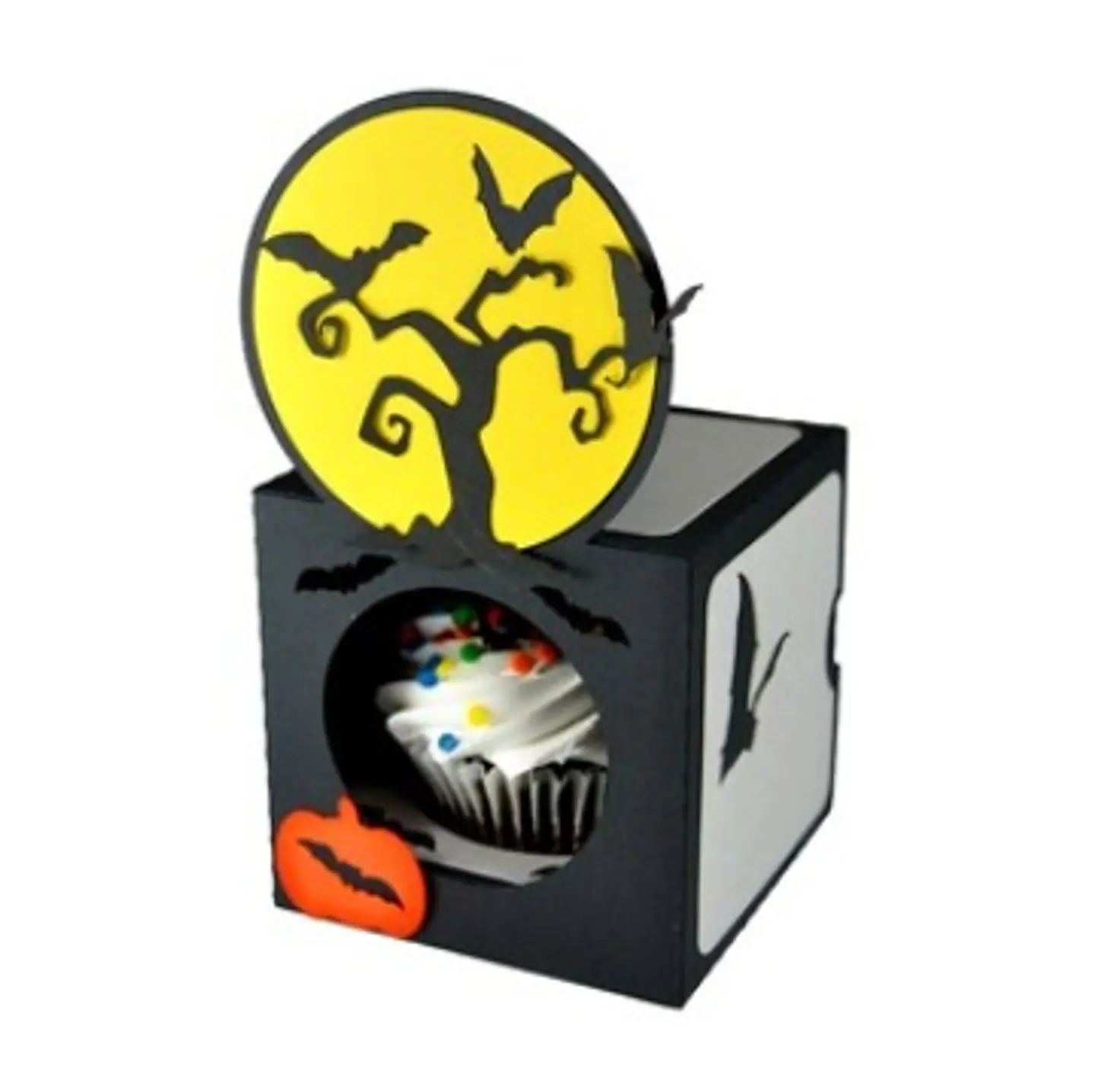 Arquivo de Corte Cx Doces Haunted Tree Cupcake Box Halloween 4 1