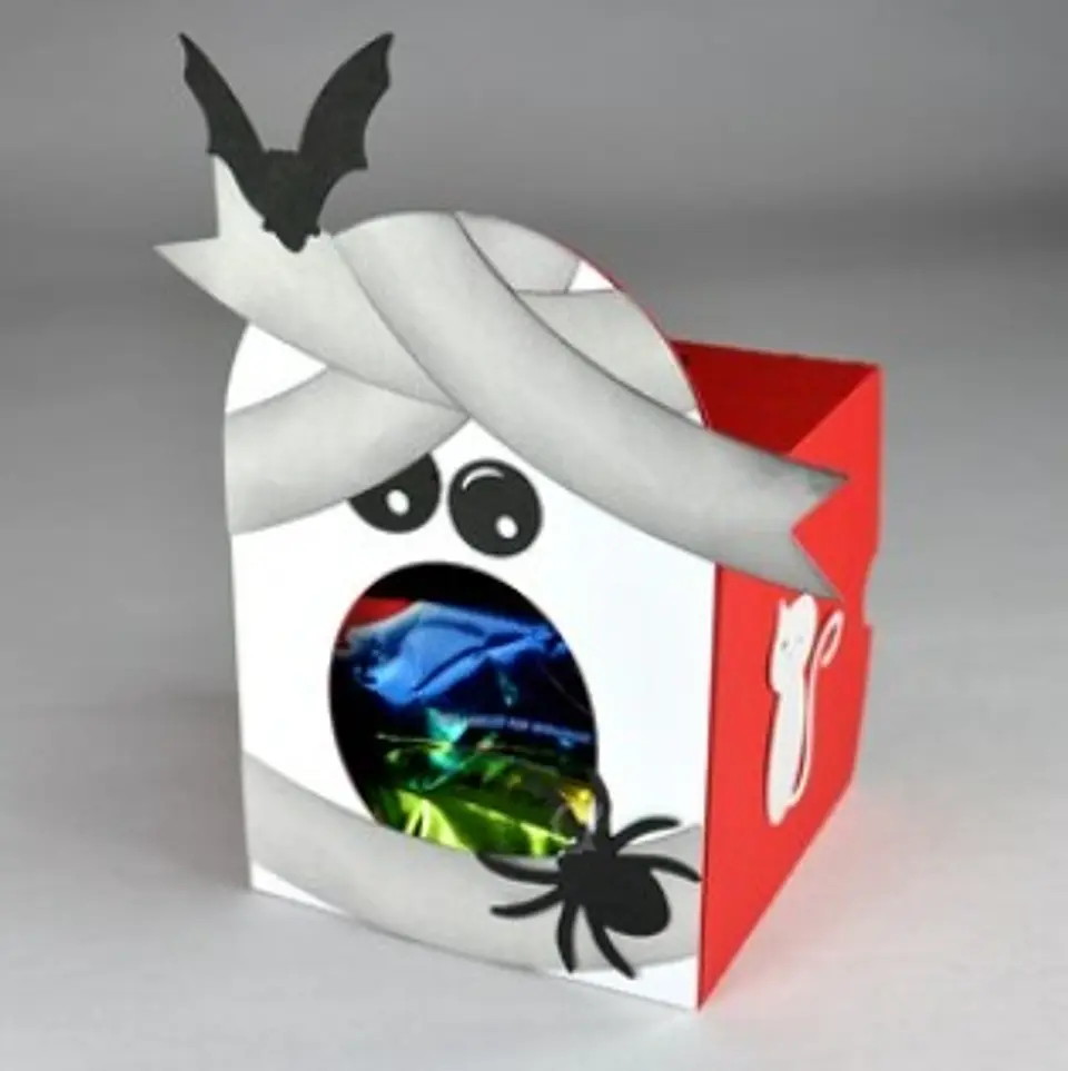 Arquivo de Corte Cx Doces Mummy Cupcake Box Halloween 2 1