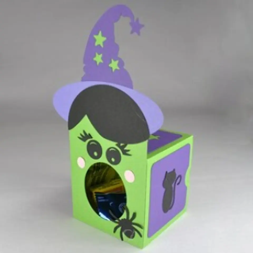 Arquivo de Corte Cx Doces Witch Cupcake Box Halloween 1 1