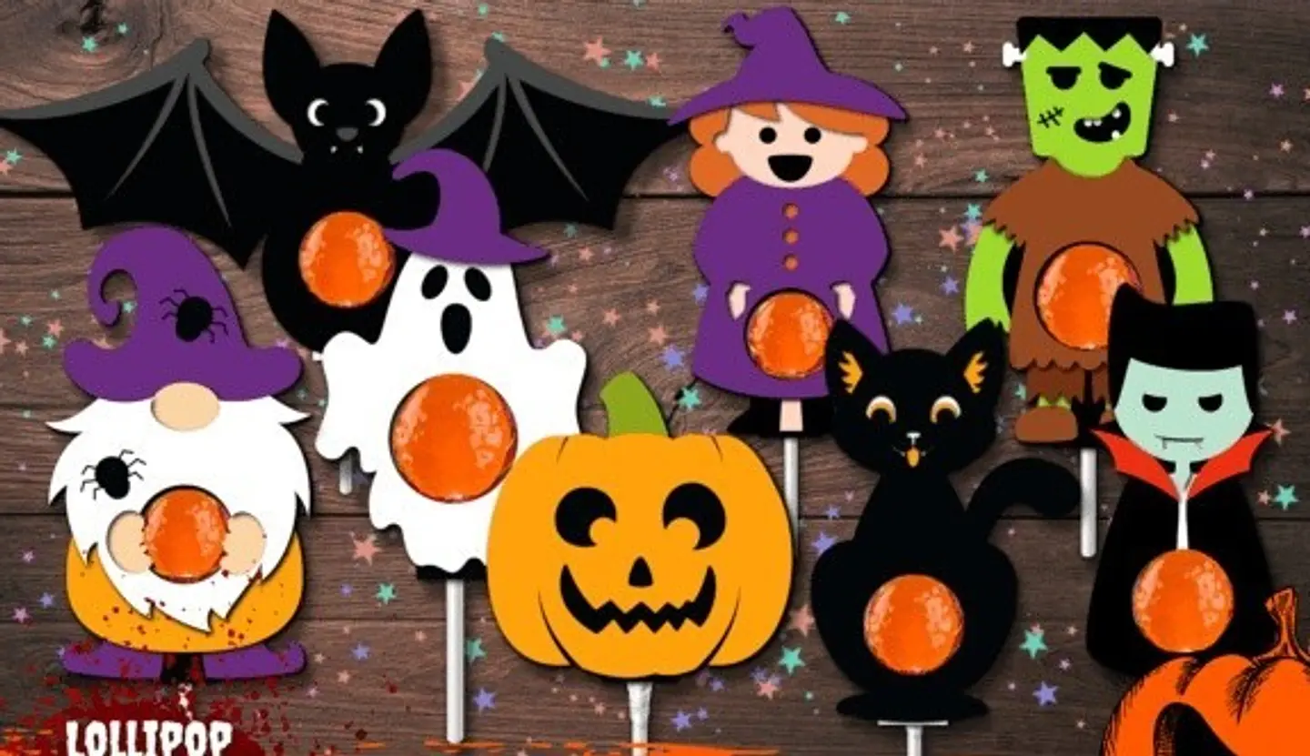 Arquivo de Corte Pirulito Pirulitos Halloween 1 1