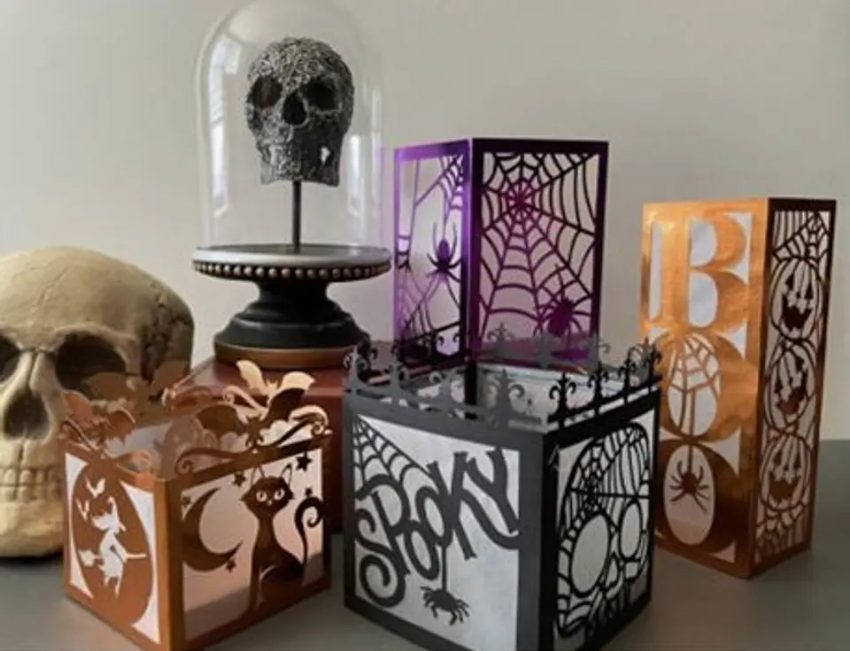 Arquivo de Corte Luminária 3D Spooky Light Lantern Halloween 101 1