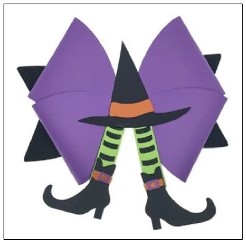 Arquivo de Corte Laços Witch Feet Bow Laço Halloween 98 1