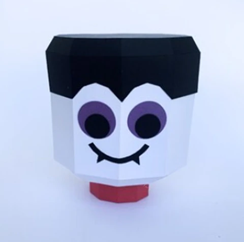 Arquivo de Corte Low Poly Vampire Box Halloween 4