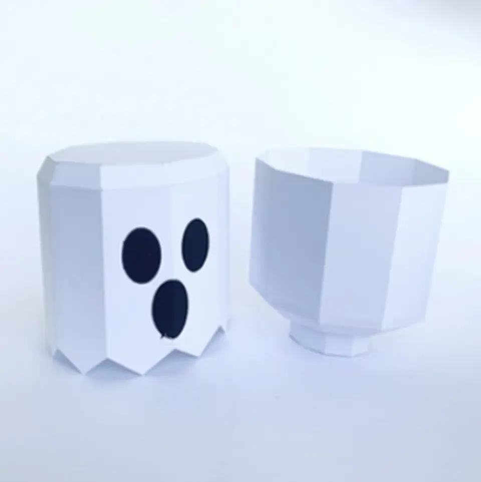 Arquivo de Corte Low Poly Ghost Box Halloween 2 1