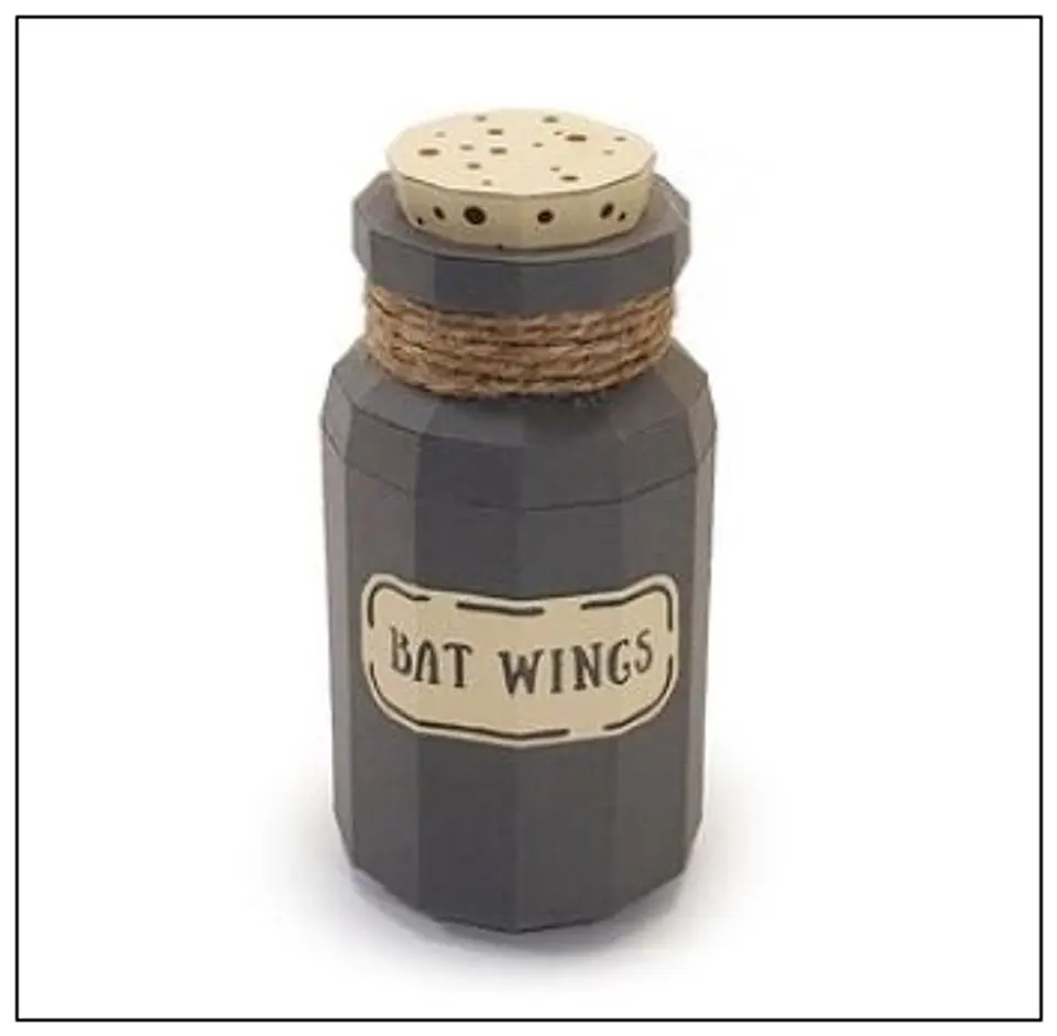 Arquivo de Corte Low Poly Bat Wings Bottle Halloween 6 1