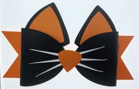 Arquivo de Corte Laços Cat Bow Laço Halloween 1