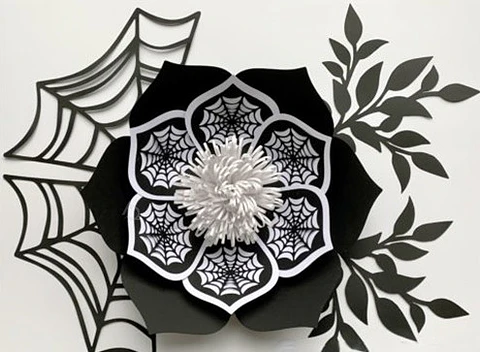 Arquivo de Corte Flor Flor 3D Web Halloween 2