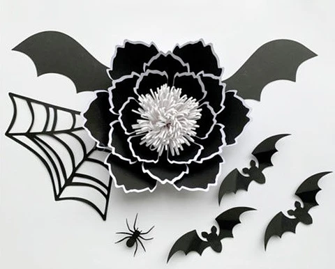 Arquivo de Corte Flor Flor 3D Halloween 1
