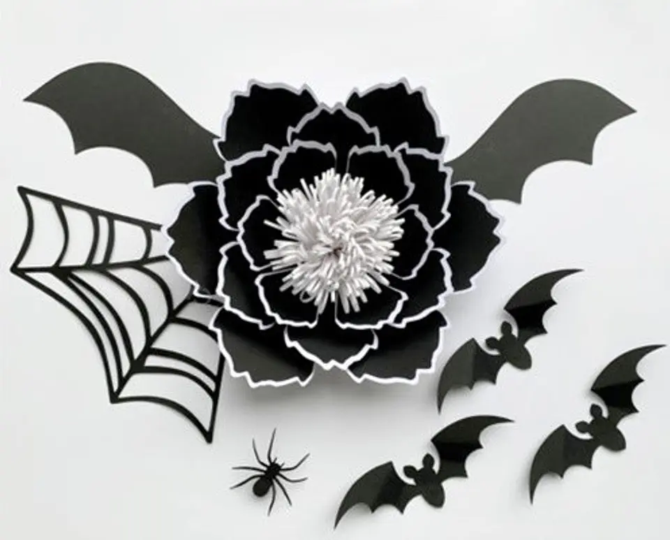 Arquivo de Corte Flor Flor 3D Halloween 1 1
