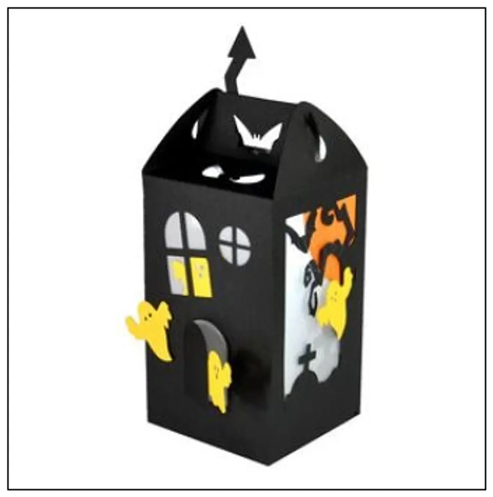 Arquivo de Corte Luminária Haunted House Lantern Halloween 8 1