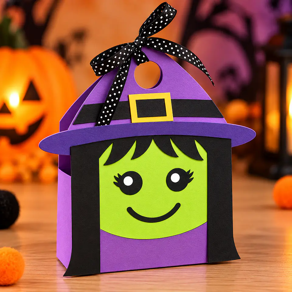 Arquivo de Corte Sacos - Sacolinha 3D Witch Tote Bag Halloween 135 1