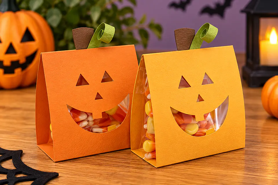 Arquivo de Corte Sacos - Sacolinha Pumpkin Treat Bag Halloween 134 1