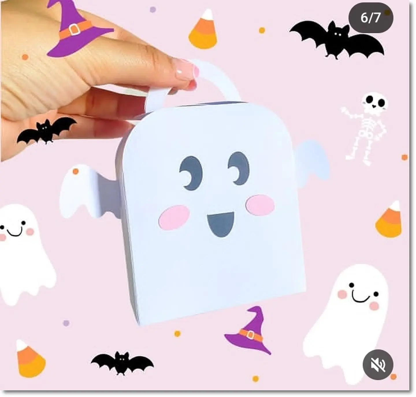 Arquivo de Corte Sacos - Sacolinha Caixa Sacola Alça Fantasma Halloween 10 1