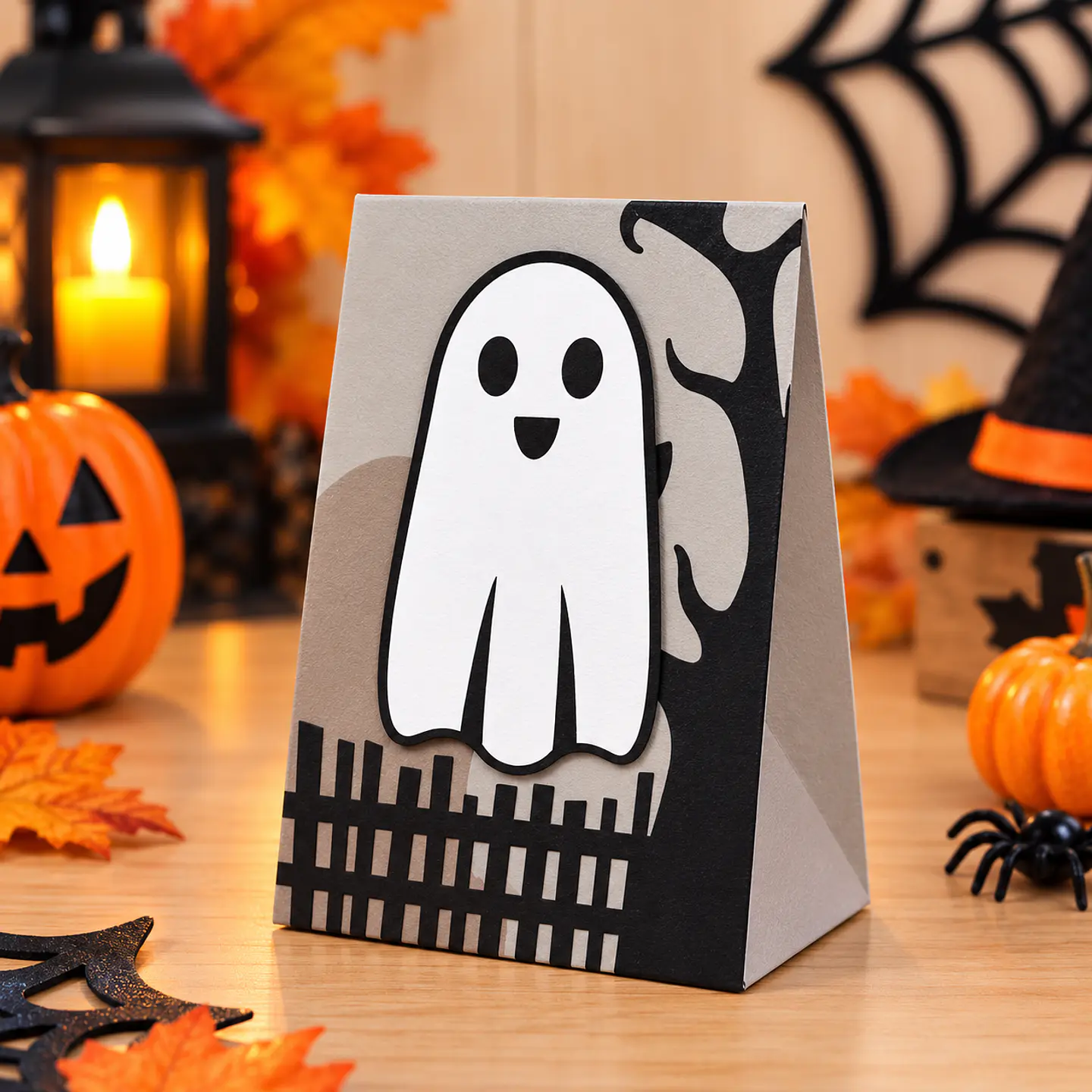 Arquivo de Corte Sacos - Sacolinha Treat Ghost Halloween 11 1