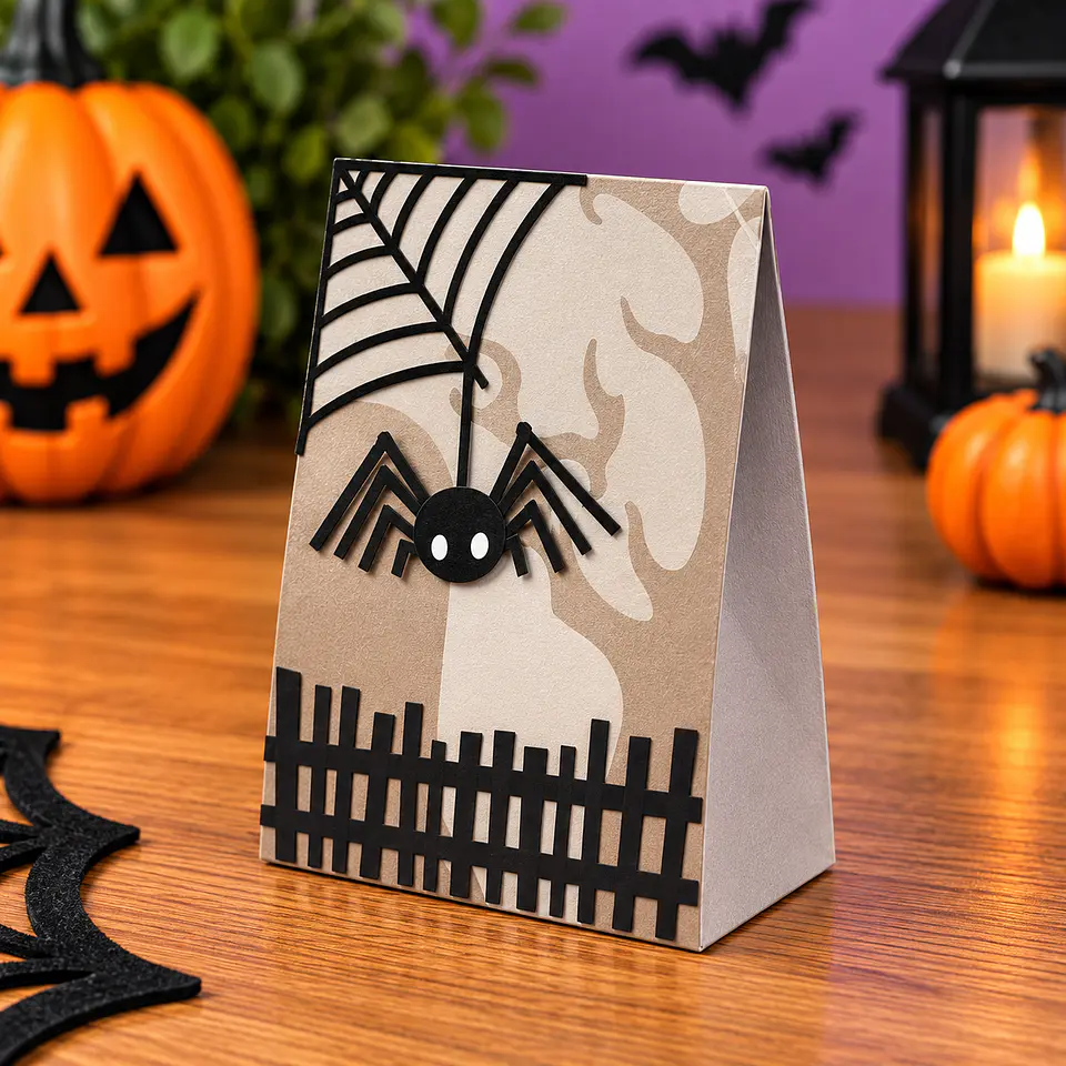 Arquivo de Corte Sacos - Sacolinha Treat Bag Spider Halloween 10 1