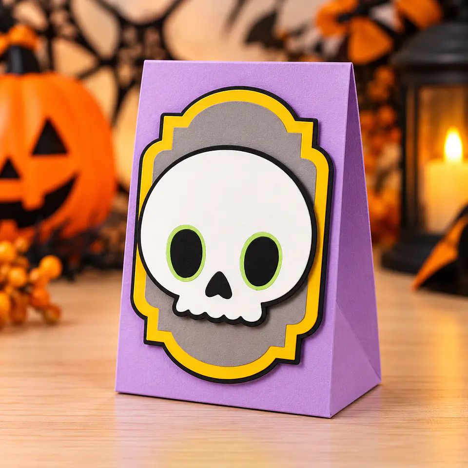 Arquivo de Corte Sacos - Sacolinha Treat Bag Mexican Skull Halloween 9 1
