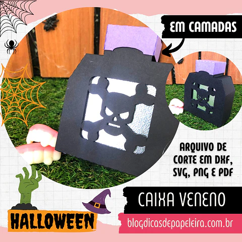 Arquivo de Corte Multiuso - Diversas Caixa Veneno Halloween 4