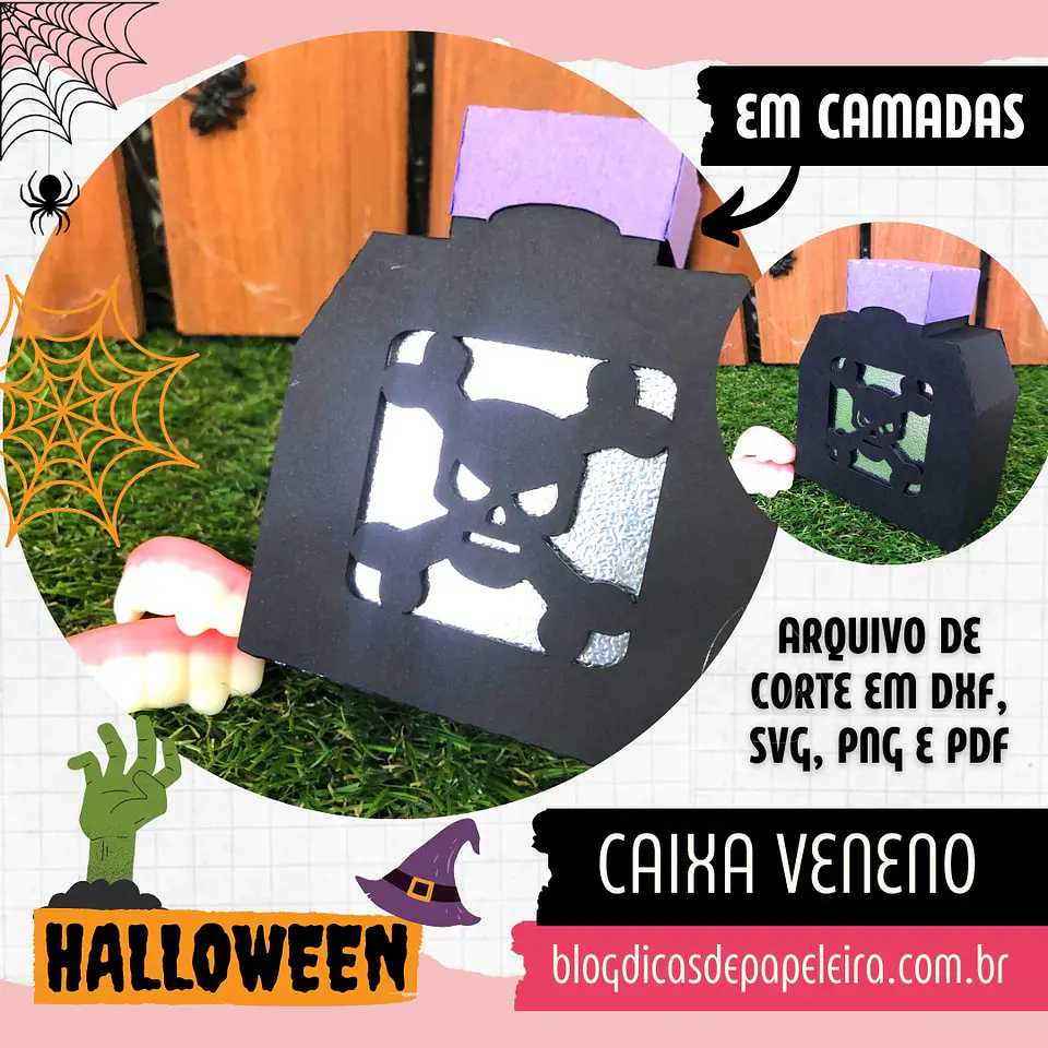 Arquivo de Corte Multiuso - Diversas Caixa Veneno Halloween 4 1