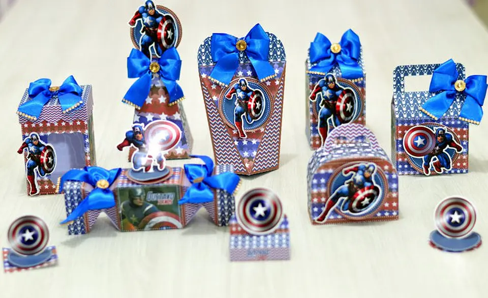 Arquivo de Corte Kit Festa Capitão America 7 1