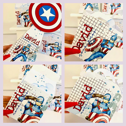 Arquivo de Corte Kit Festa Capitão America 6
