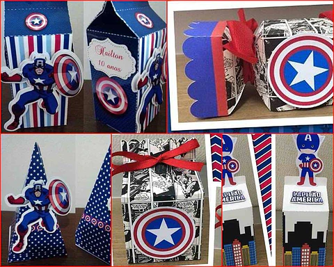 Arquivo de Corte Kit Festa Capitão America 4