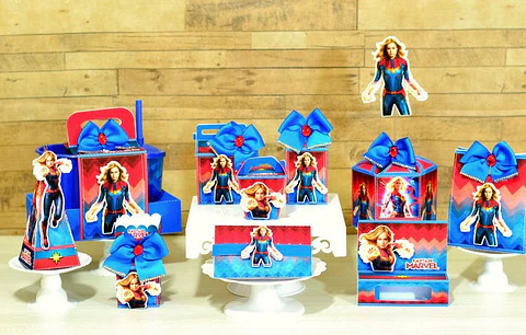 Arquivo de Corte Kit Festa Capitã Marvel 4