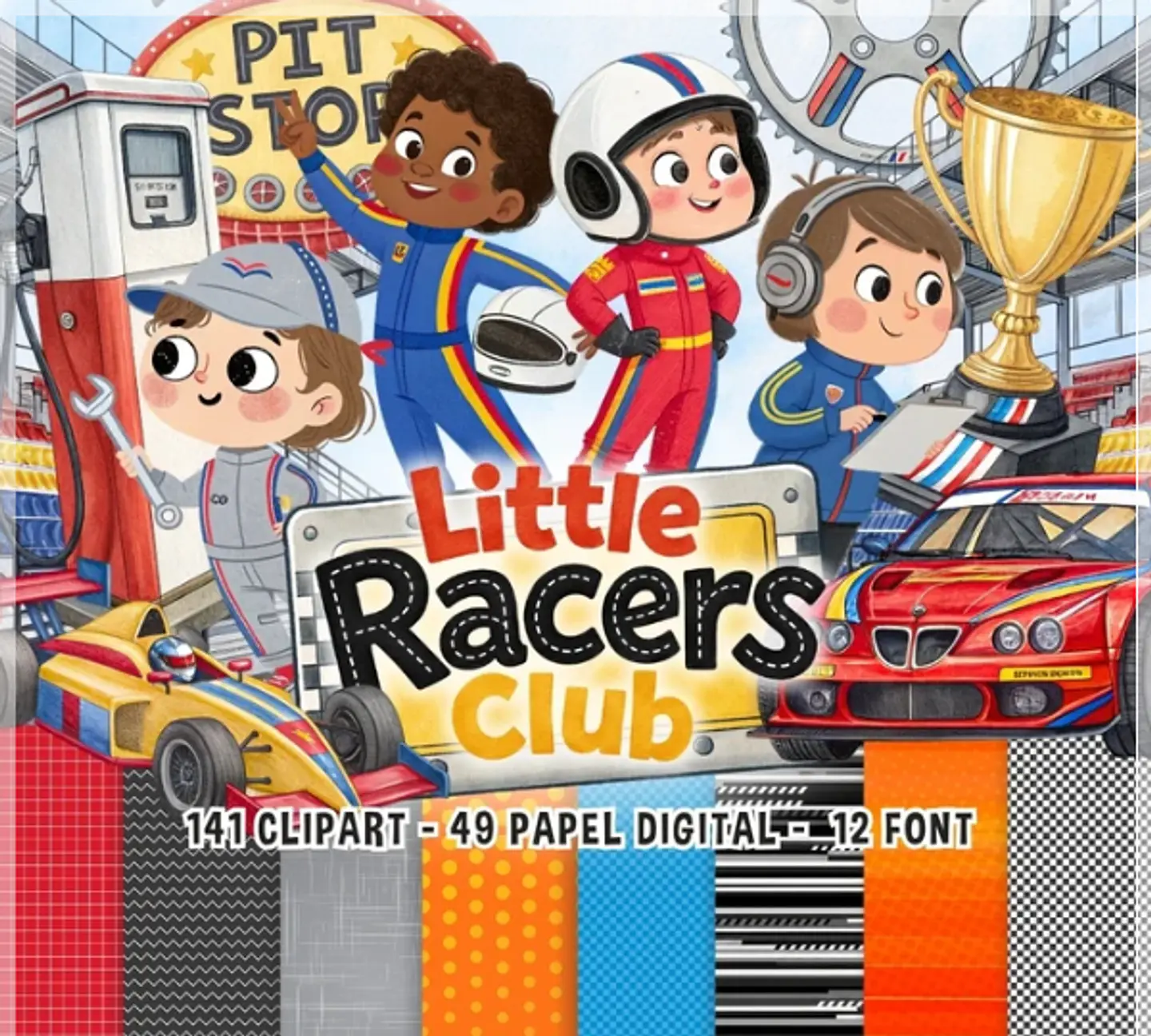 Kit Digtal Corrida Littles Racers Club 16 1