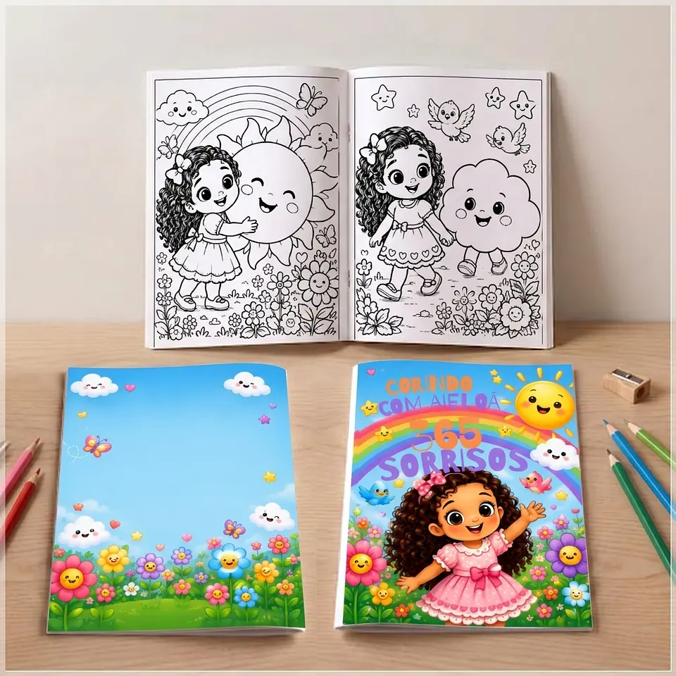 Arquivo de Corte - Revista de Colorir 365 Sorrisos Menina 1