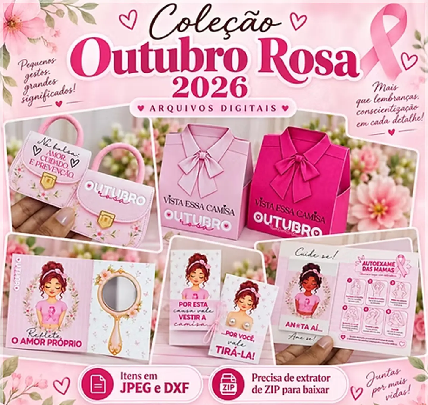 Arquivo de Corte Kit Combo Mimos Outubro Rosa 2 1