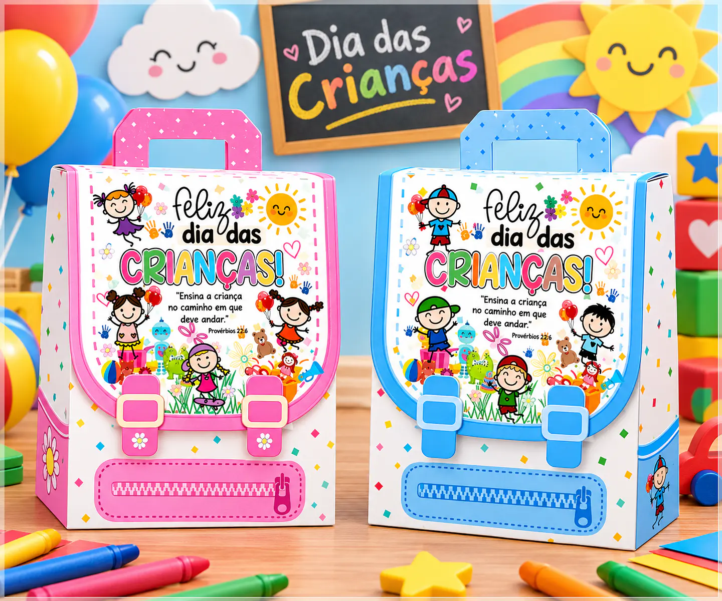 Arquivo de Corte Mochila Dia das Crianças Rosa e Azul 37 1