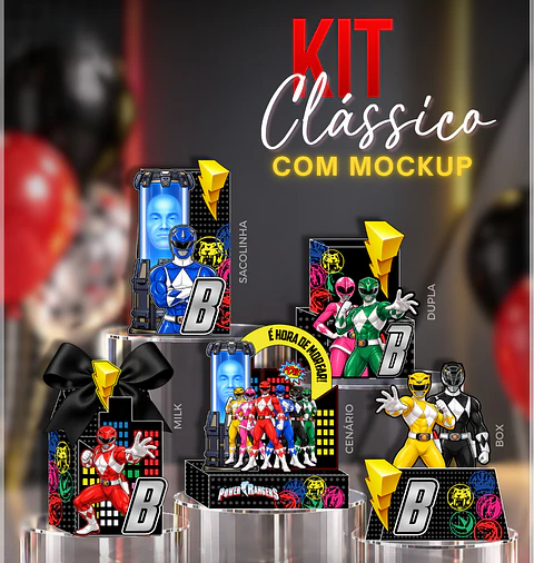 Arquivo de Corte Kit Festa Power Rangers 1