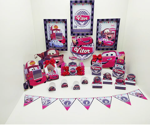 Arquivo de Corte Kit Festa Carros Disney 4