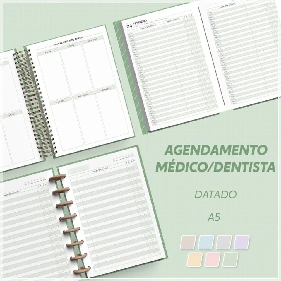 Encadernação - Agendamento Médico Dentista 2027 1Dpp Datado A5 1