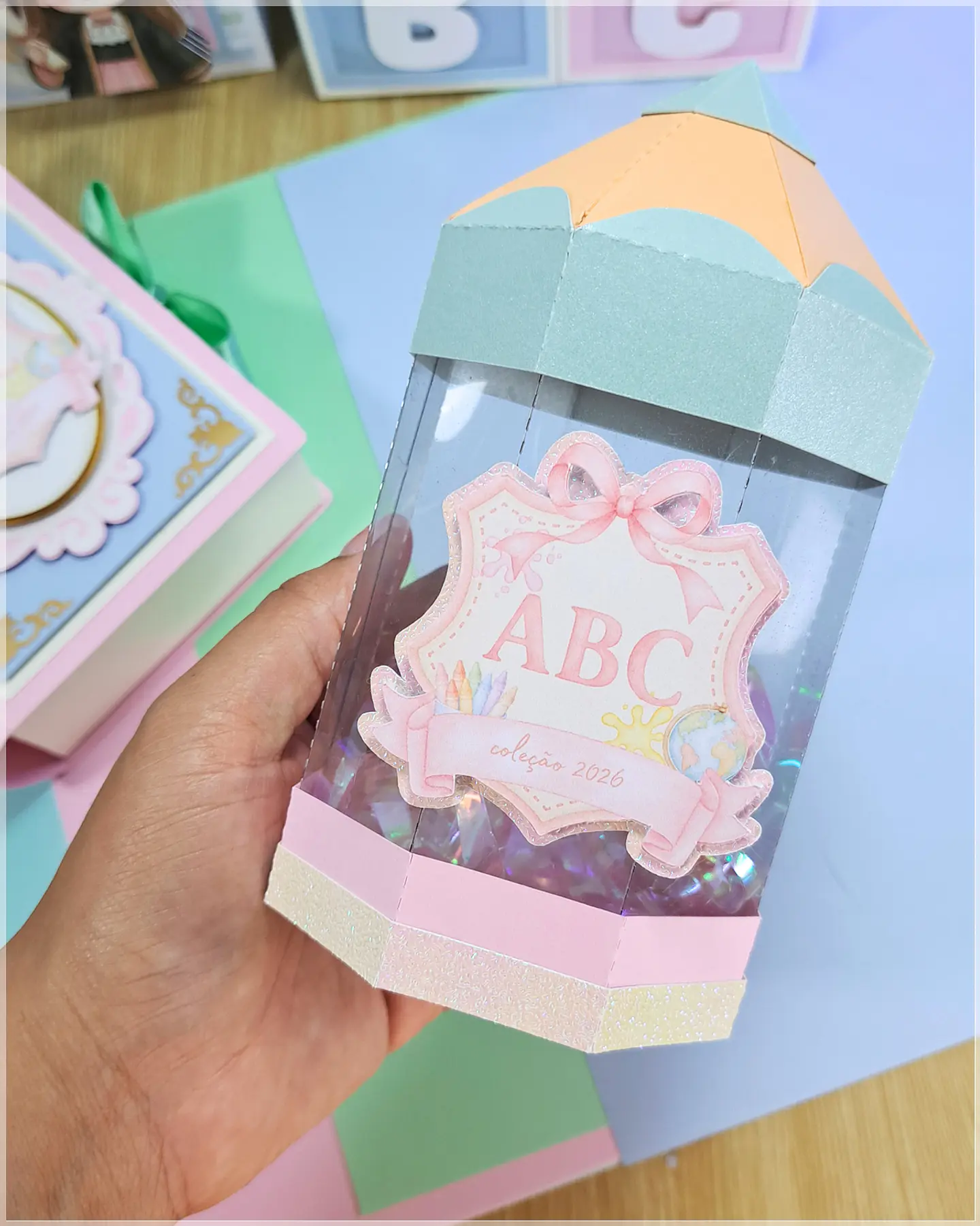 Arquivo de Corte Lápis Cristal Formatura ABC 16 1