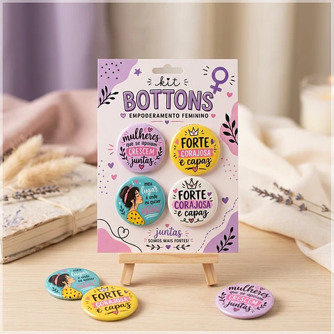 Arquivo de Corte Bottons Empoderamento Feminino Dia da Mulher 59